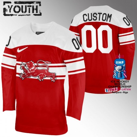 Danmark tröja Customized IIHF World Championship 2023 Röd - NHL Tröjor Barn Danmark tröja Customized IIHF World Championship 2023 Röd - NHL Tröjor Barn